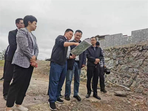 5月10日，副縣長徐涌泗一行調(diào)研湖田山項目，黃山徽投集團黨委書記、董事長洪筱明，湖田山執(zhí)行董事邢輝姣陪同2.jpg