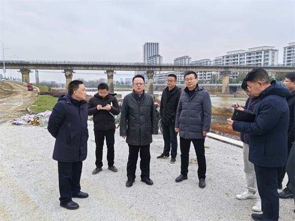 1月20日，汪凱書記到豐樂河環(huán)境整治項目進行調(diào)研，洪董、張總陪同1。.jpg
