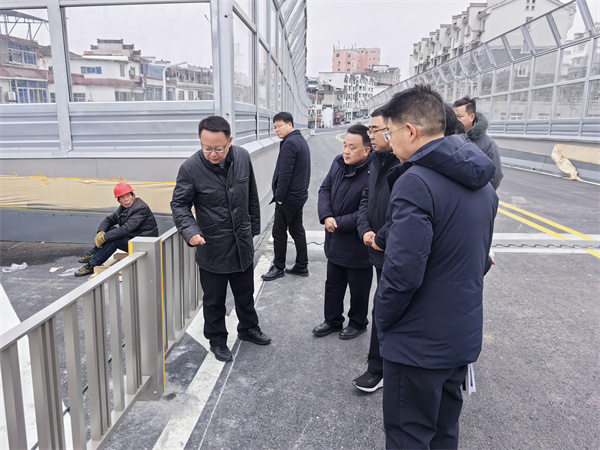 1月20日，汪凱書記到跨鐵路橋項目進行調(diào)研，洪董、張總陪同。.jpg