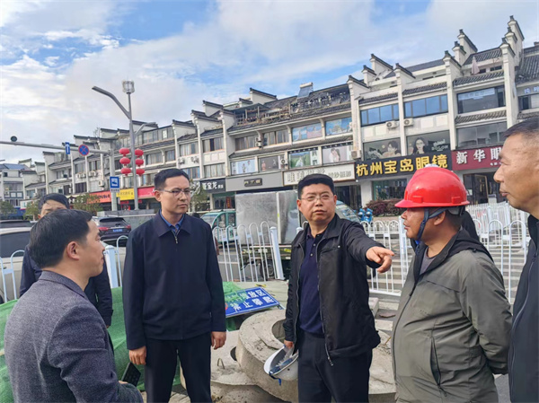 3月25日，程縣長調(diào)研徽州路和揚之學校項目，集團張總陪同.jpg